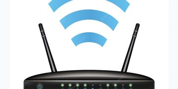 Wi-Fi router emitting Wi-Fi- Signal