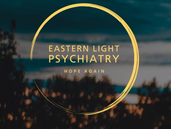 Logo for Eastern Light Psychiatry with the tagline Hope Again.
