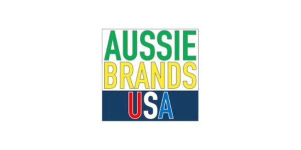Logo featuring 'AUSSIE BRANDS USA' in green, yellow, and blue.