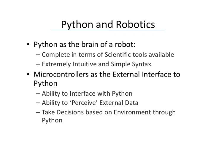 How is Python used in robotics?