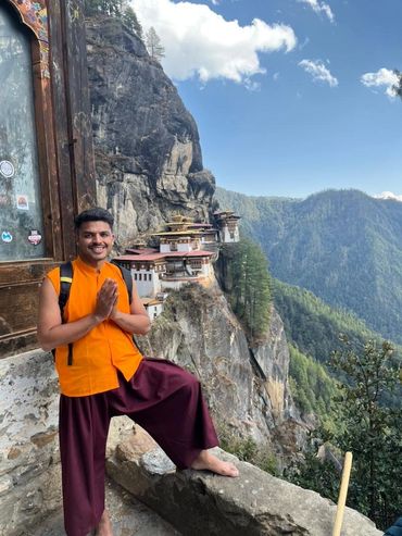 Tiger's nest taktsang Paro Bhutan, bare foot hiked
and meditate
