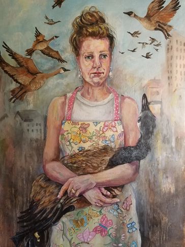 "Wild Geese"
Oil paint on canvas
30 x 36