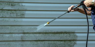 pressure washing of cladding