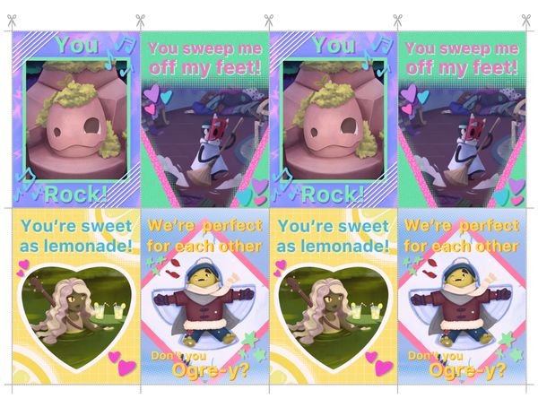 Valentines to print with 8 per sheet (side 1)