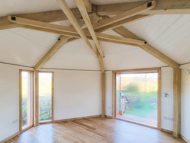 luxury wood beehive cabin