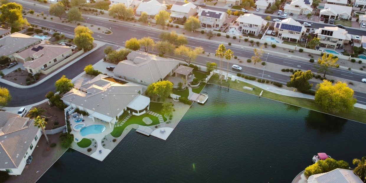 Aerial view of Peoria Arizona where Overland Heating and Cooling offers HVAC services