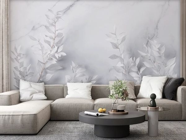 White Marble Mural Wallpaper