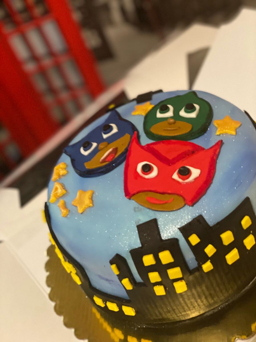 8” PJ Mask Theme Cake