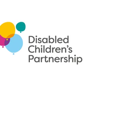 Logo of the Disabled Children's Partnership, featuring coloured balloons