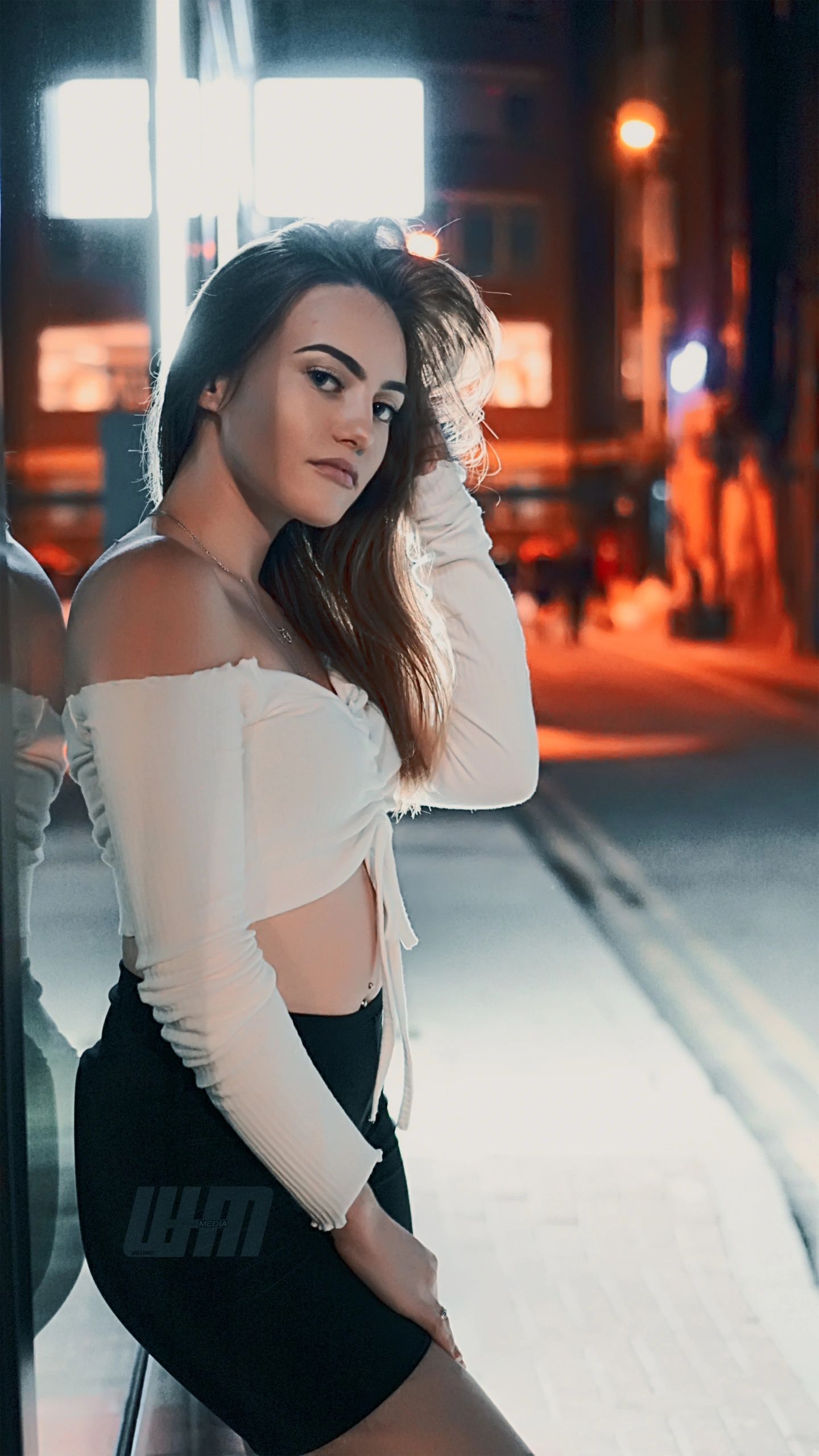 Photography, model in London dark streets