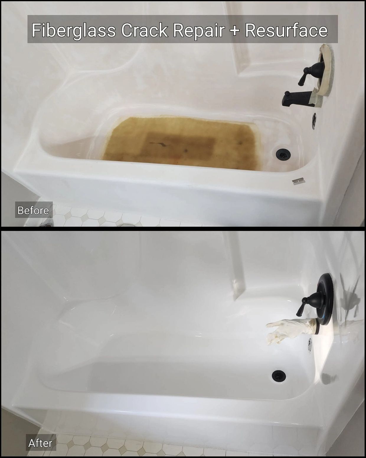 Bathtub Crack Repair Newport News Virginia 
And Fiberglass Resurfacing Newport News VA 