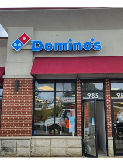 Domino's storefront sign