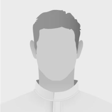 Silhouette of a man with short hair and no facial features.