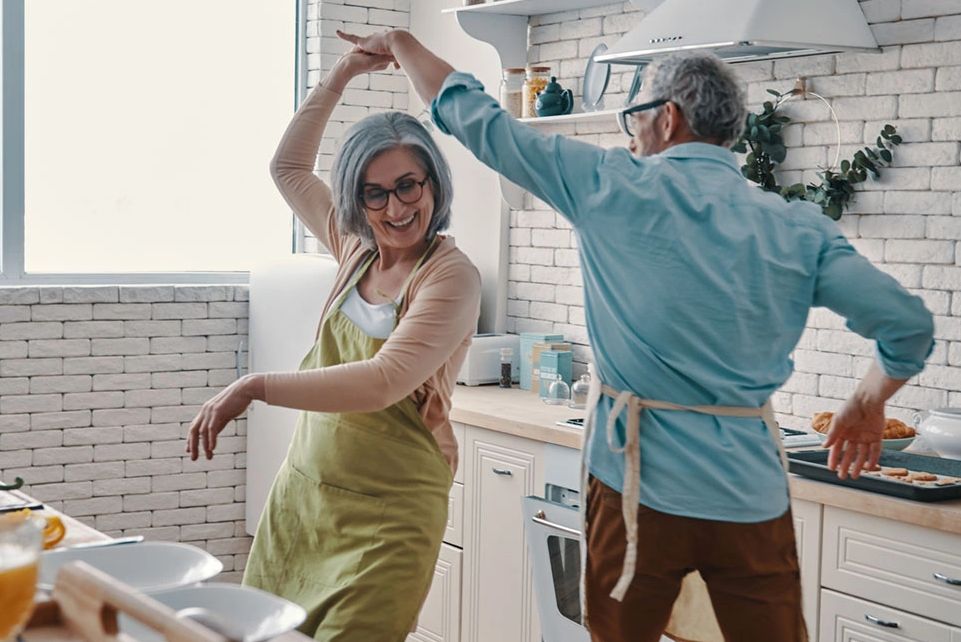 Dancing in the kitchen and enjoying all of life