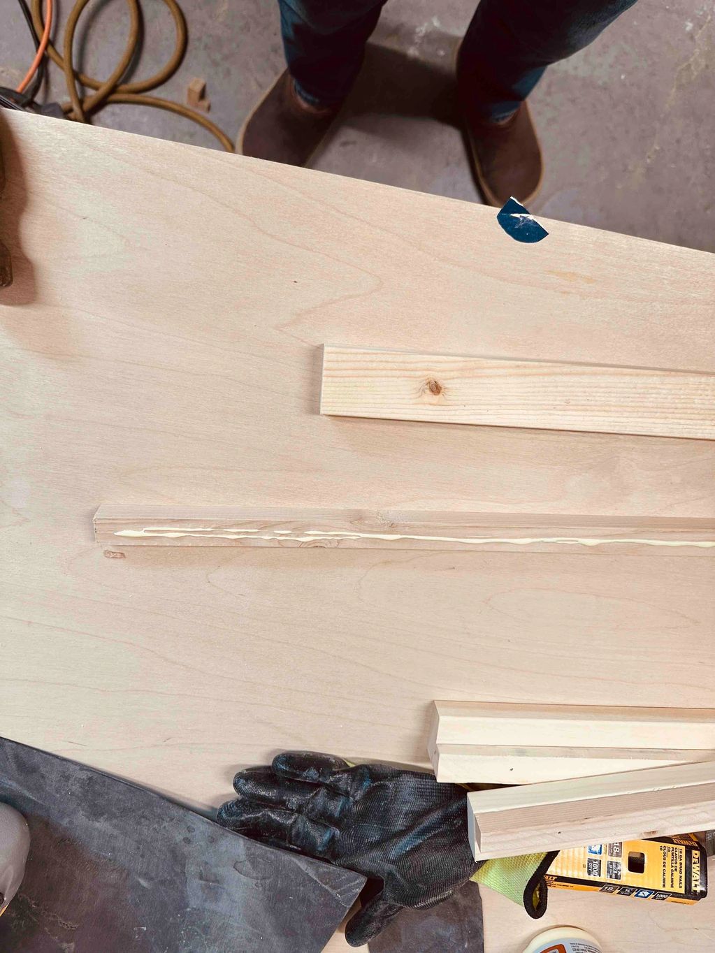 Buildup of canvas frame rails