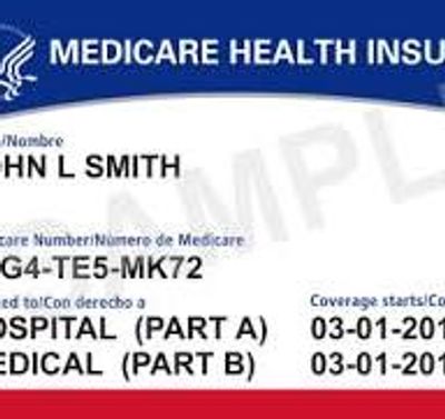 Sample Medicare health insurance card for John L Smith.