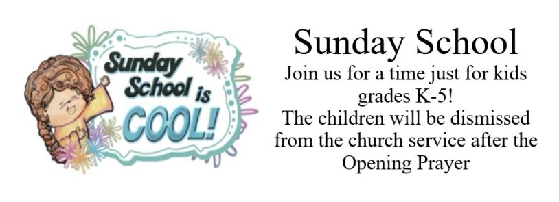 Sunday School invitation for kids grades K-5.