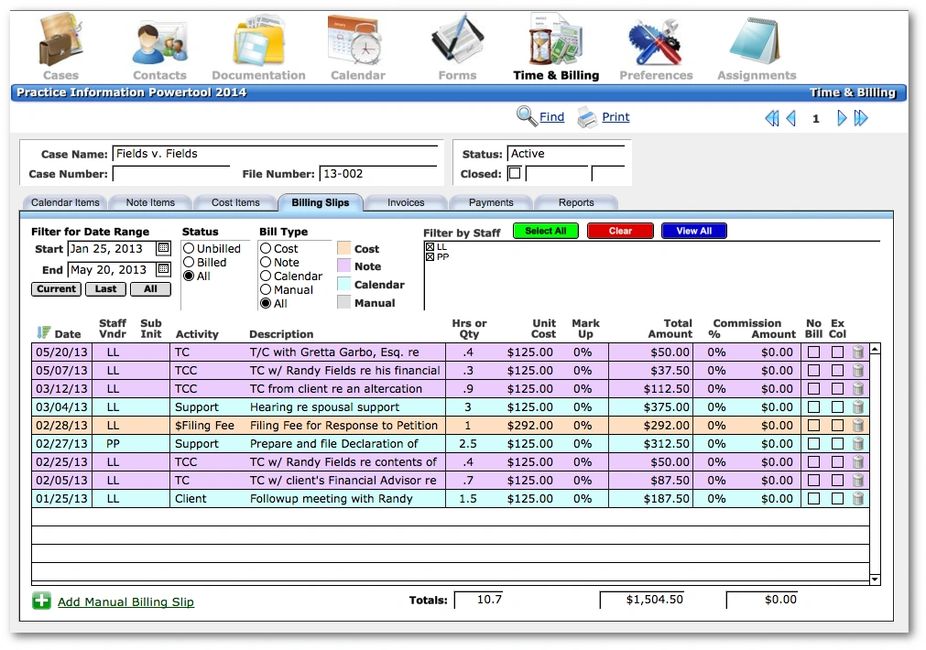 Time and Billing HiPerSoft Corporation