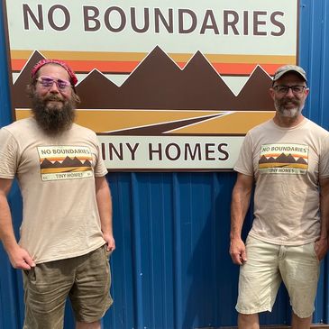 Graham Barnes & Chad Dalhoe, Owners of No Boundaries Tiny Homes in Eau Claire, Wisconsin.