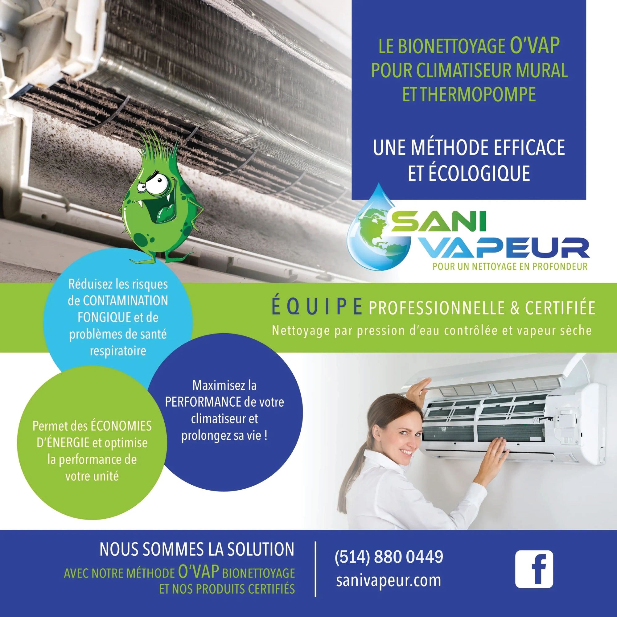 Nettoyage Climatiseur Mural - Groupe Sani Vapeur inc Nettoyage Climatiseur Mural - Groupe Sani Vapeur inc