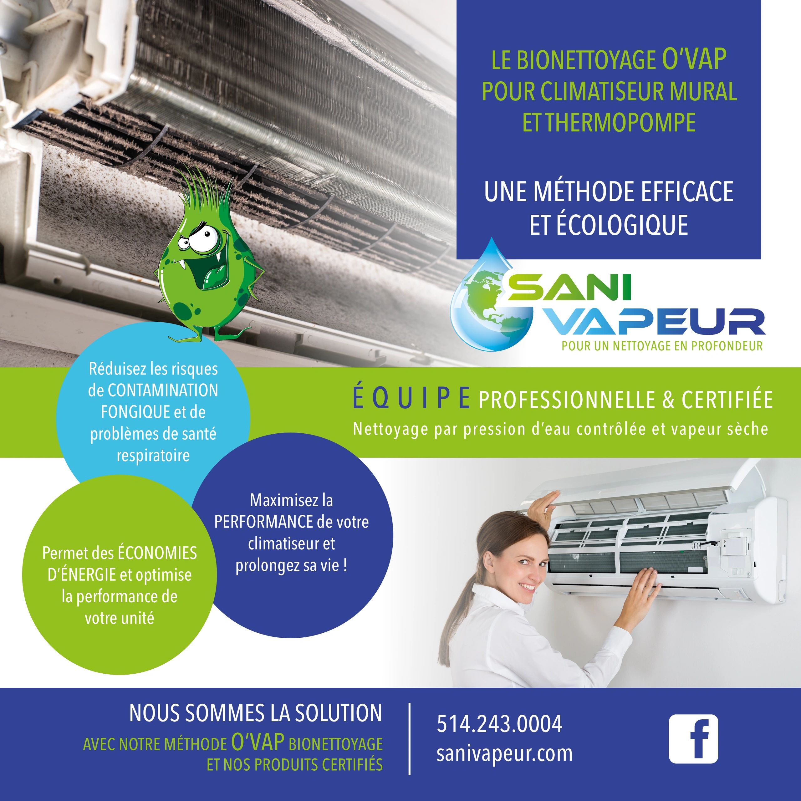 Climatisation, Nettoyage - Groupe Sani Vapeur inc
