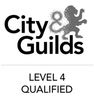 City &amp; Guilds Level 4 Qualified logo.