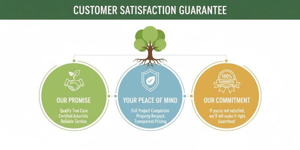 Customer satisfaction guarantee from Arboriculture with a promise, peace of mind, and commitment.