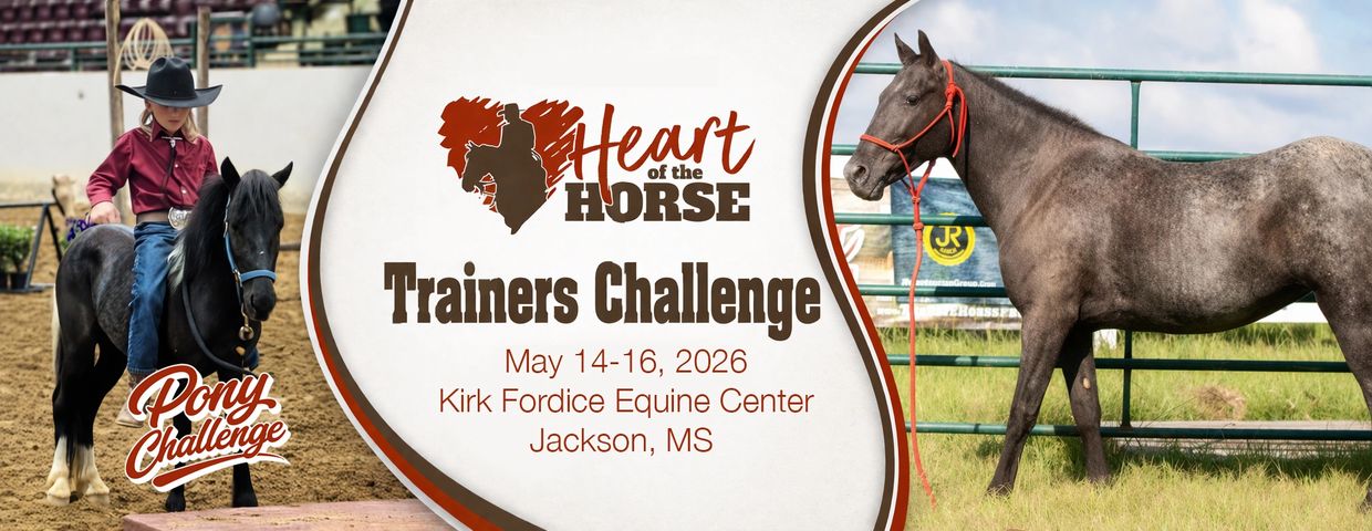 Heart of the Horse Trainers Challenge at Kirk Fordice Equine Center in May 2026.