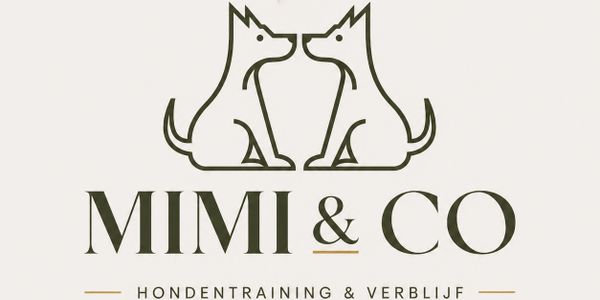 Logo with two stylized dogs and text 'MIMI &amp; CO'.