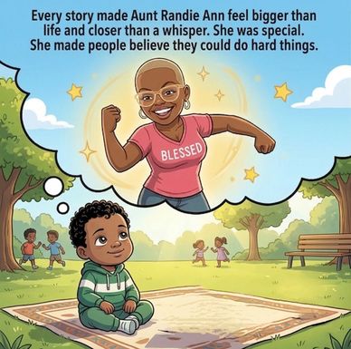 A child imagines Aunt Randie Ann as inspiring and strong.