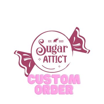 custom order tag for sweet custom creations or logos; handmade crafted out of candy