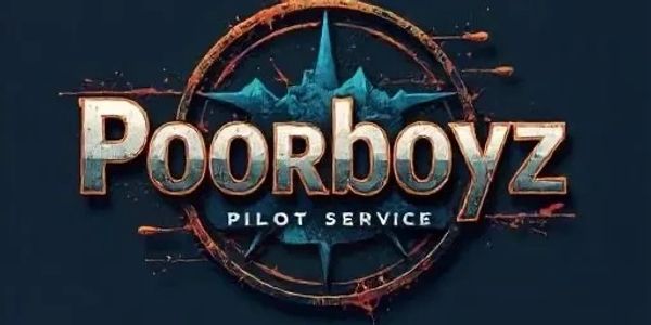 Logo for Poorboyz Pilot Service with a rugged compass design.
