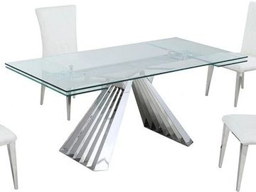 Chintaly Imports Dominique Clear Polished Dining Table