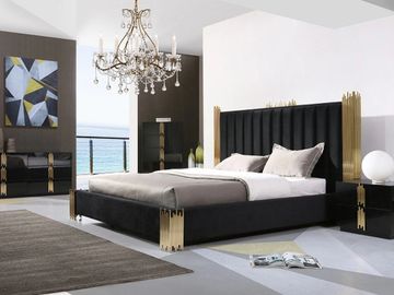 Modern Black & Gold Bed