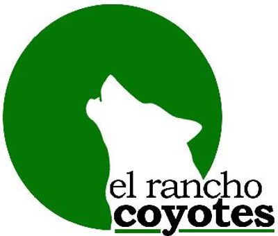 Logo of El Rancho Coyotes with a howling coyote silhouette.