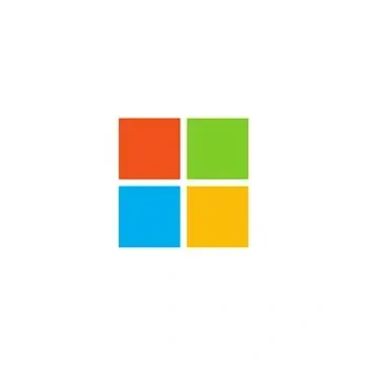 Microsoft logo with four colored squares.