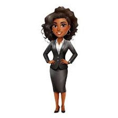 Confident businesswoman in professional attire with hands on hips.