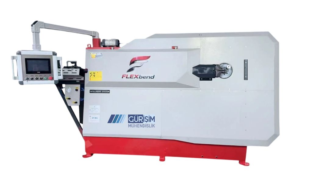 A FLEXbend machine used for industrial bending processes with control panel attached.