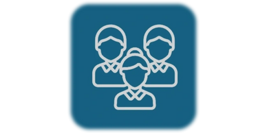 Icon showing three people representing a group or team.