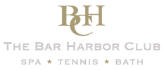 Logo of The Bar Harbor Club featuring spa, tennis, and bath amenities.