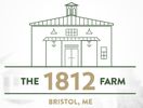 Logo of The 1812 Farm in Bristol, ME, with a barn illustration.