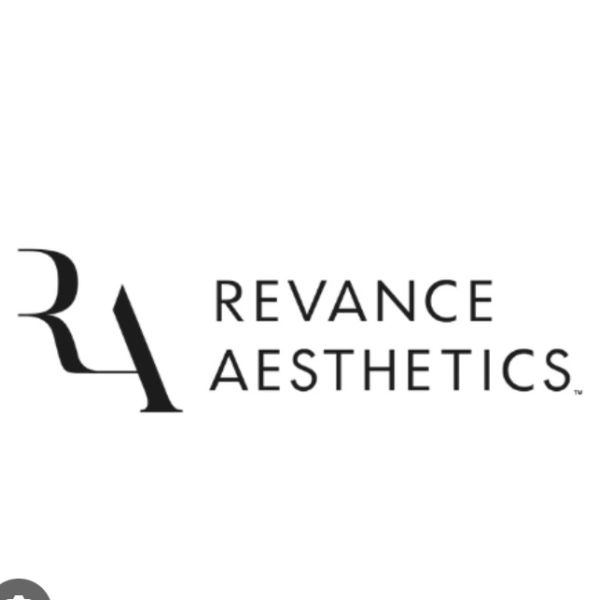 Logo of Revance Aesthetics with stylized RA initials.