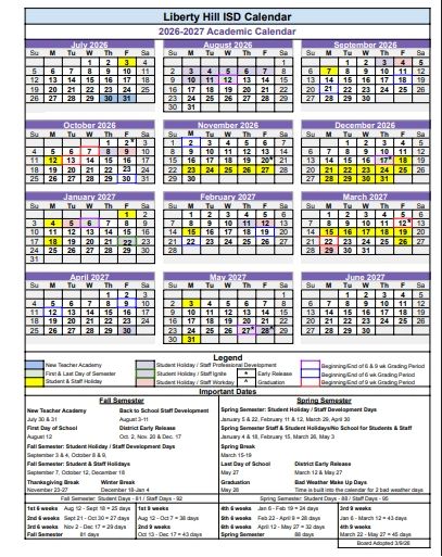 liberty hill calendar