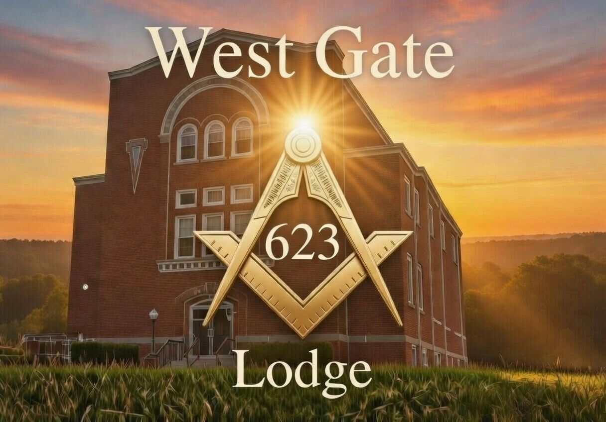 Square and compasses emblem of Freemasonry