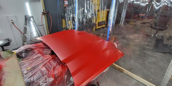 Base coat on hood