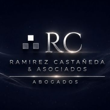 Logo elegante de bufete de abogados Ramirez Castañeda &amp; Asociados.