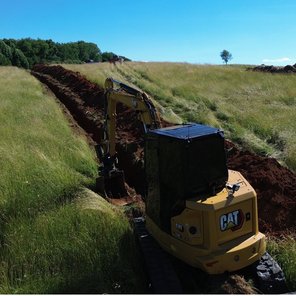 Digging a Trench in Sullivan County TN