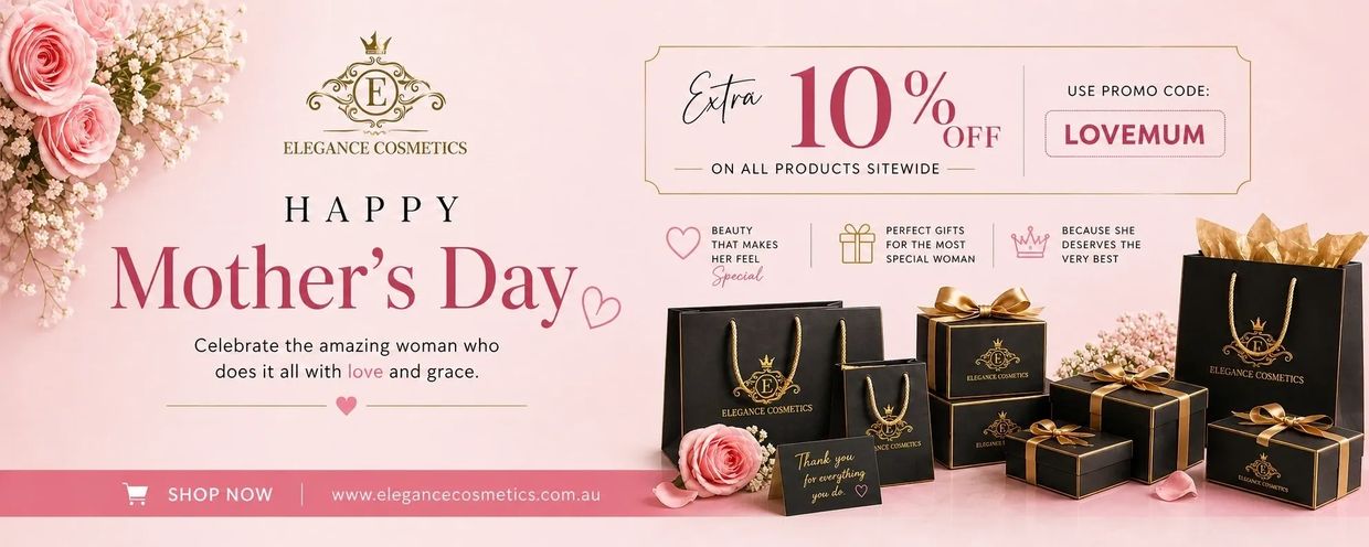 Elegance Cosmetics Mother's Day sale with 10% off sitewide using promo code LOVEMUM.