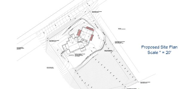 Image of a site plan from drawing set.