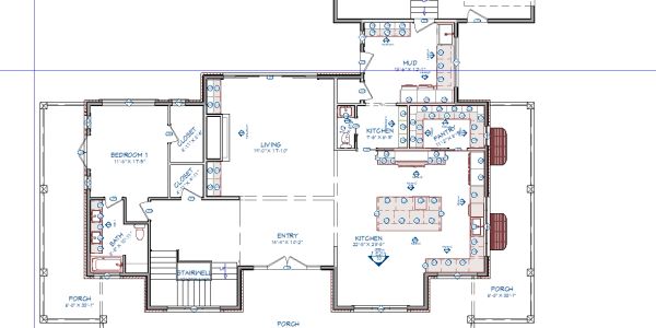Image of a floor plan from drawing set.